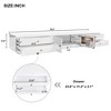 Luxurious TV Stand with Fluted Glass Door, Elegant and Practical Media Console for TVs up to 90" - ModernLuxe - 3 of 4