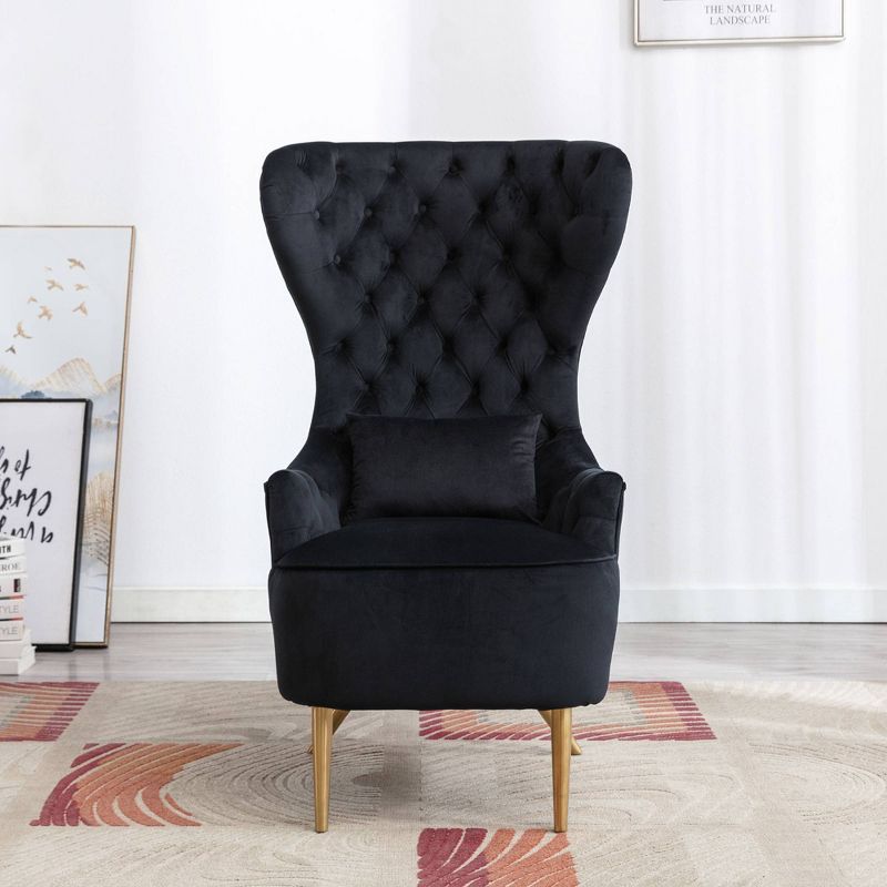 Upholstered Tufted High Wingback Chair - Kinwell, 5 of 12