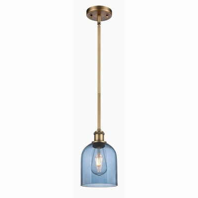 Bella - 1 Light Stem Hung Mini Pendant In Industrial Style-9.5 Inches Tall and 5.5 Inches Wide