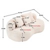 NicBex Corduroy Fabric Bean Bag Chair with Foam and High Back,Oversized Lazy Sofa Chair for Adults and Kids,Modern Lounge Chair for Living Room - 3 of 4