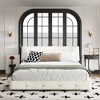 Whisen King Size Chenille Platform Bed, Wooden Bed Frame,Tufted Headboard with Extra-Large Ultra-Soft Cloud Pillow - 3 of 4