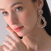 SOHI Women's Pink Teardrop Drop Earrings - 3 of 3