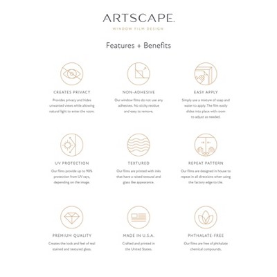 24" x 36" Frosted Geometric Vinyl Privacy Window Film