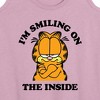 Women's - Garfield - Smiling On The Inside Graphic Racerback Tank - 2 of 4