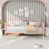 Metal Twin DayBed with Trundle, Sofa Bed Frame with Pull Out Trundle, Steel Slatted Support Platform Bed, Daybed for Bedroom Living Room Small Spaces - 2 of 4