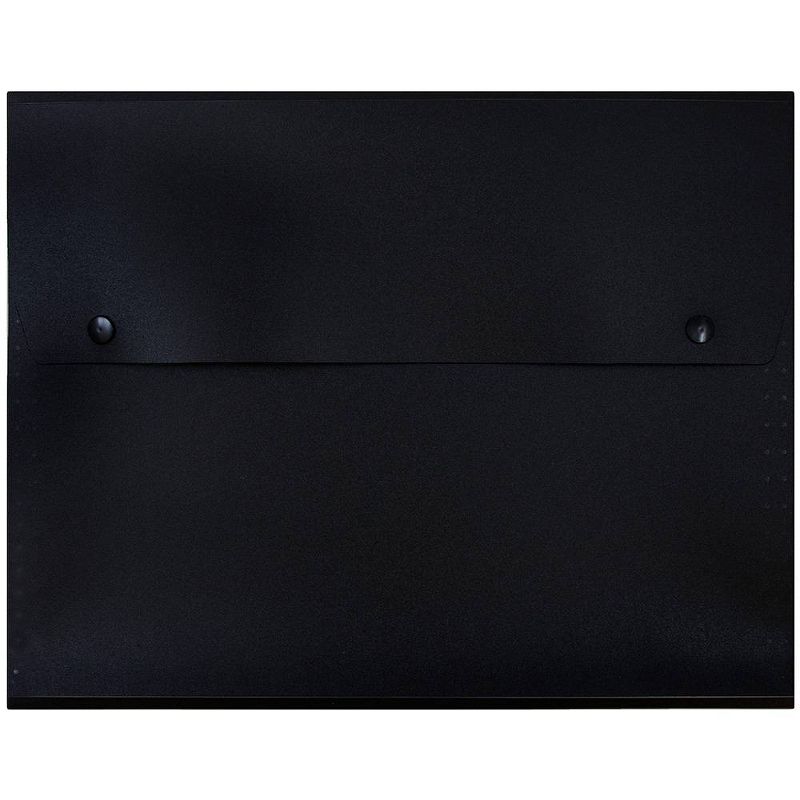 JAM Paper 9" x 13" 6 Pocket Plastic Expanding File Folder with Snap Closure - Letter Size - Black, 2 of 5
