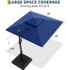 GustoWave 10' x 10' Patio Umbrella with LED Lights and Base for Garden - 2 of 4