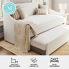 Martha Stewart Twin Daybed with Pull-Out Twin Trundle in Off-White Faux Linen - 4 of 4