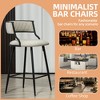 SKRAN Counter Height Stools Set of 2, 26" Modern Counter Height, Upholstered Bar Stools and  Metal Legs, Curved Back - 4 of 4