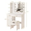 Makeup Vanity Desk with Lighted Mirror & Lots Storage - 3 of 4