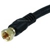 Monoprice Coaxial Cable - 1.5 Feet - Black | 18AWG, 75Ohm, RG6 Quad Shield CL2 with F Type Connector - image 2 of 2