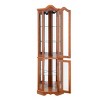 FURNIinspire Utility Storage Cabinets Glass Display Cabinet, Corner Cabinet, Corner Storage Decoration For Living Room, Brown, 17"*17"*70.28" - 4 of 4