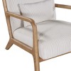 Vynxaria Nordhavn Lounge Chair ¨C Scandinavian-Inspired Wooden Armchair with Corduroy Upholstery - 2 of 4