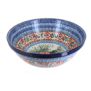 Blue Rose Polish Pottery 55 Ceramika Artystyczna Large Serving Bowl - 1 of 1
