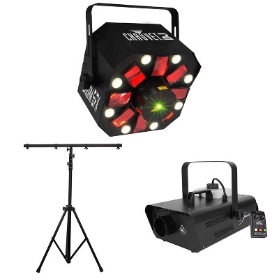 Chauvet DJ SWARM 5FX RGBAW LED Derby Strobe Effect + Light Stand + Fog Machine