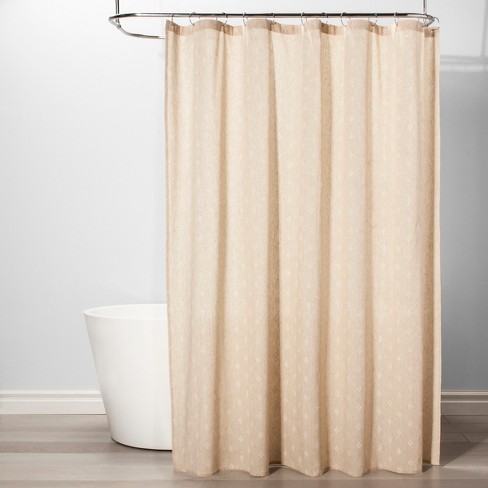 Diamond Shapes Shower Curtain White Feather Threshold Target