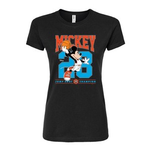Women's - Disney - Mickey Jump Shot Fitted Graphic T-Shirt - 1 of 3