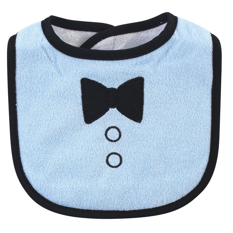 Hudson Baby Infant Boy Cotton Terry Bib and Burp Cloth Set 5pk, One Cool Dude, One Size, 3 of 8