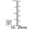 EVERLY JEWELRY |  10K White Gold 2 1/7 CT TGW Created White Sapphire Stud Earrings - 3 of 4