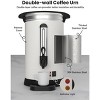120-Cup Coffee Urn, 4.7 Gallon Double Wall Stainless Steel Commercial Coffee Maker, Large Capacity for Buffet, Catering, Weddings, and Events - 2 of 4