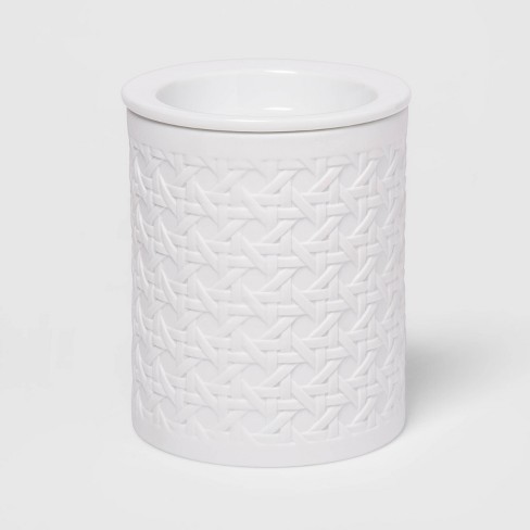 5.2 x 4.7 Matte Porcelain Bamboo Pattern Wax Warmer White - Threshold™