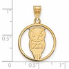 Black Bow Jewelry 14k Yellow Gold Plated Sterling Silver Chi Omega Greek Life Medium Pendant - 2 of 3