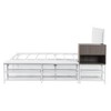 CAVINAS Full Bed Frame with Two-Tier Storage Shelves, Metal Full-size Bed, Wooden Storage Cabinet for Bedroom, Living Room - 4 of 4