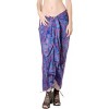 LA LEELA Women's Summer Bikini Wraps Beach Wrap Cover up Swimwear Skirt Bathing suit Swimsuit Sarong Coverups for Women One Size Blue, Leaf - 4 of 4
