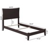 Atlantic Furniture Metro Twin Traditional Bed with Open Footboard and Turbo Charger in Espresso - 2 of 4