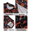 Coolmee Mens Halloween Christmas Shirts Funky Button Down Shirts Party Aloha Shirt Holiday Hawaiian Tops - 4 of 4