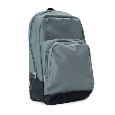 School Smart One Pocket Backpack, Polyester, Grey
