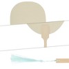 Unique Bargains Portable Double-Sided Long Handle Xuan Paper Folding Fan 1 Pc - 3 of 4