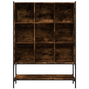 vidaXL Bookcase Black Engineered wood, steel Medium Bookcase - 1 of 4