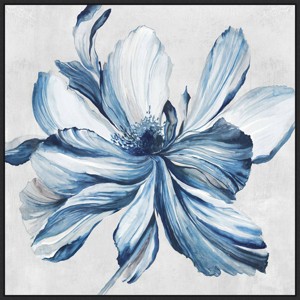 Amanti Art 30" x 30" Botanical Teal II by Asia Jensen Framed Canvas Wall Art Print : Modern Decor, Polystyrene Frame - 1 of 4