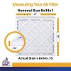 Filter King 8x14x1 Air Filter | 6-PACK | MERV 13 HVAC Pleated A/C Furnace Filters | MADE IN USA | Actual Size: 8 x 14 x .75" - 2 of 4