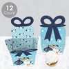 Big Dot of Happiness Boy Special Delivery - Square Favor Gift Boxes - It's A Boy Stork Baby Shower Bow Boxes - Set of 12 - 3 of 4