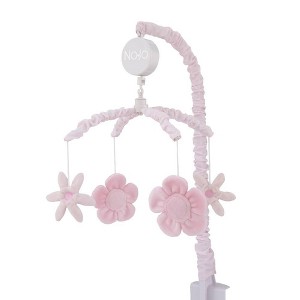 NoJo Countryside Floral - Pink Plush Flowers Musical Mobile - 1 of 2
