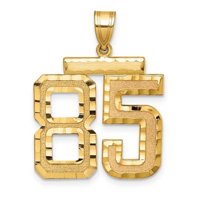 Black Bow Jewelry 14k Yellow Gold, Varsity Collection, Large D/C Pendant Number 85