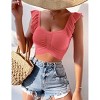 Womens Knit Tube Tops Cap Sleeve Sweet Heart Neckline Sweater Tops Ribbed Sweater Tops - 4 of 4