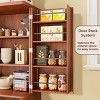 TopComfy Decorative Storage Cabinets Kitchen Pantry Fluted Wood Storage Cabinet with Doors 6 Door Shelves for Kitchen, Brown, 29.9"*15.75"*71.65" - 3 of 4