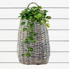 AuldHome Design Wall Hanging Pocket Basket; Woven Wicker Rustic Farmhouse Long Basket; 17 x 9 x 5 Inches - 2 of 4