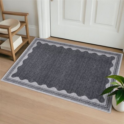 2x3 Machine Washable Small Rug with Rubber Backing for Hallway Entryway ...