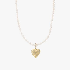 Bearfruit Jewelry Gleam Cultured Pearl Necklace with Heart Shaped Charm Pendant - 1 of 4