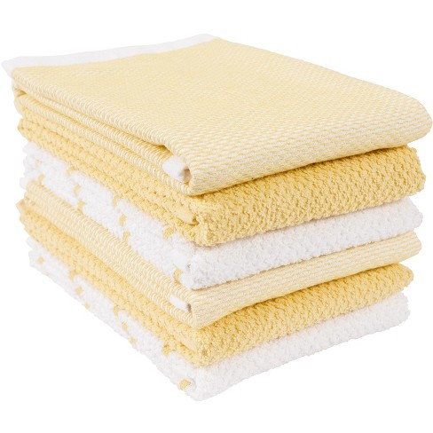 5pk Cotton Assorted Kitchen Towels Yellow - Threshold™