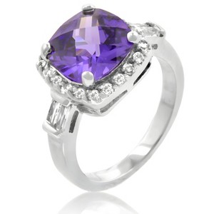 Slickblue Contemporary Amethyst Fashion Ring for Women - 5.05 Ct. Cubic Zirconia, Size 5-10 - 1 of 4