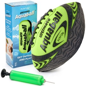 Activ Life Water Football for Pool, Beach, Lake, Waterproof Pool Toys for Kids aged 8-12, Double Lacing for Easy Grip - Green - 1 of 4