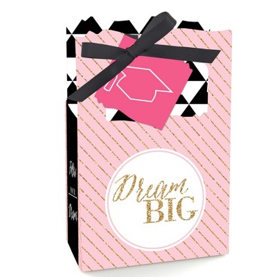 Big Dot of Happiness Dream Big - Graduation Party Favor Boxes - Set of 12