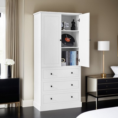 69.2" Tall Freestanding Bathroom Storage Cabinet with Doors & 3 Large Drawers, Adjustable Shelves,for Bathroom - Leovsnove