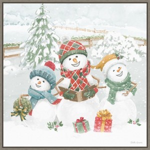 Amanti Art Snow Day III by Beth Grove Canvas Wall Art Print Framed 22-in. x 22-in. - 1 of 4