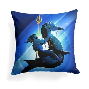 Warner Bros. Aquaman 2 Poster Throw Pillow 18x18 Inches - 1 of 4